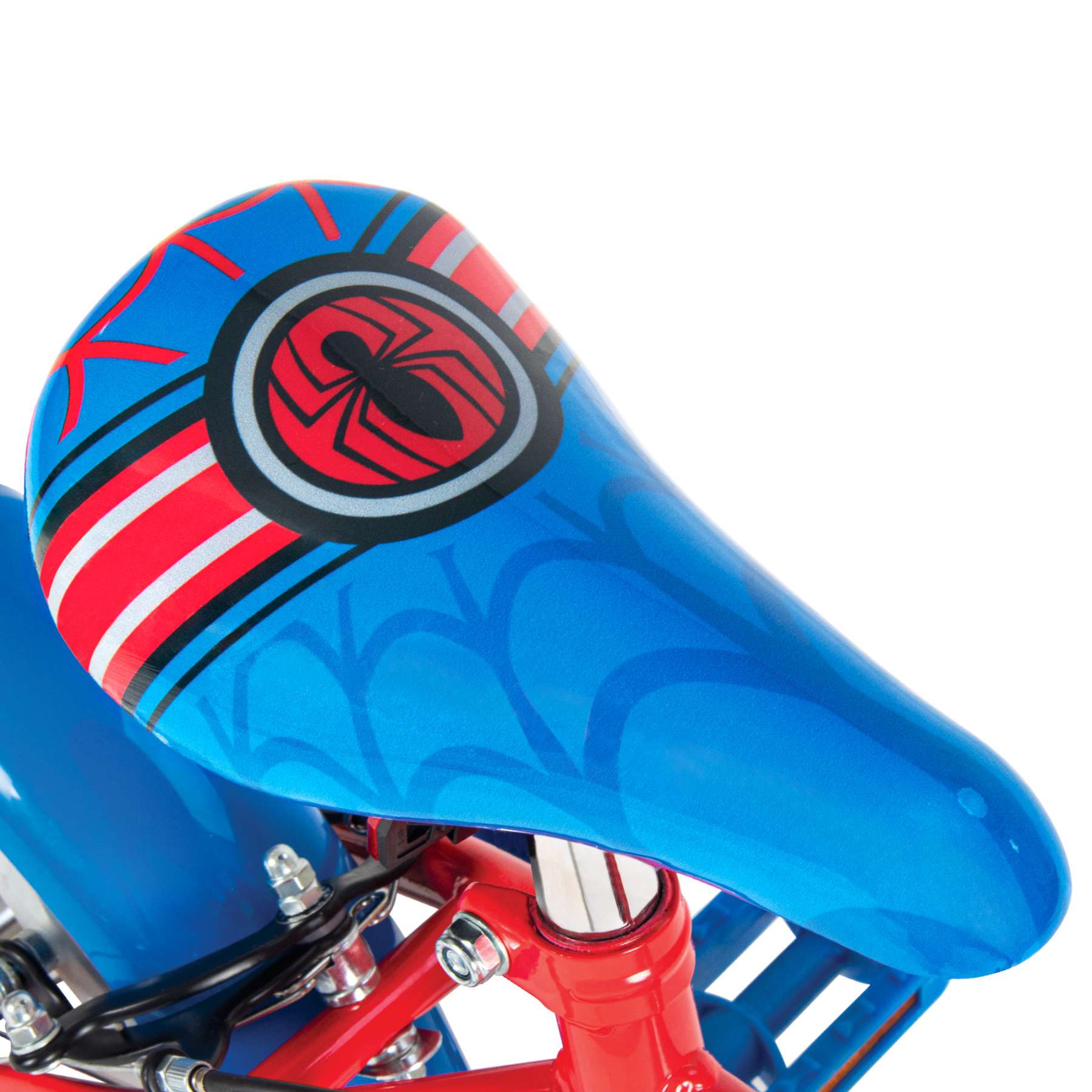 Spider-Man Kinderfiets - Jongens - 14 inch - Blauw Rood - Twee handremmen - Afbeelding 6