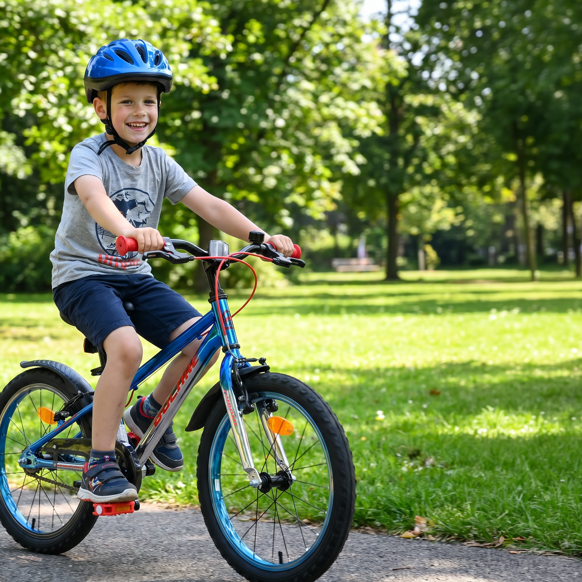 Volare Chrome Kinderfiets - Jongens - 16 inch - Blauw Zilver - Twee Handremmen - Afbeelding 3