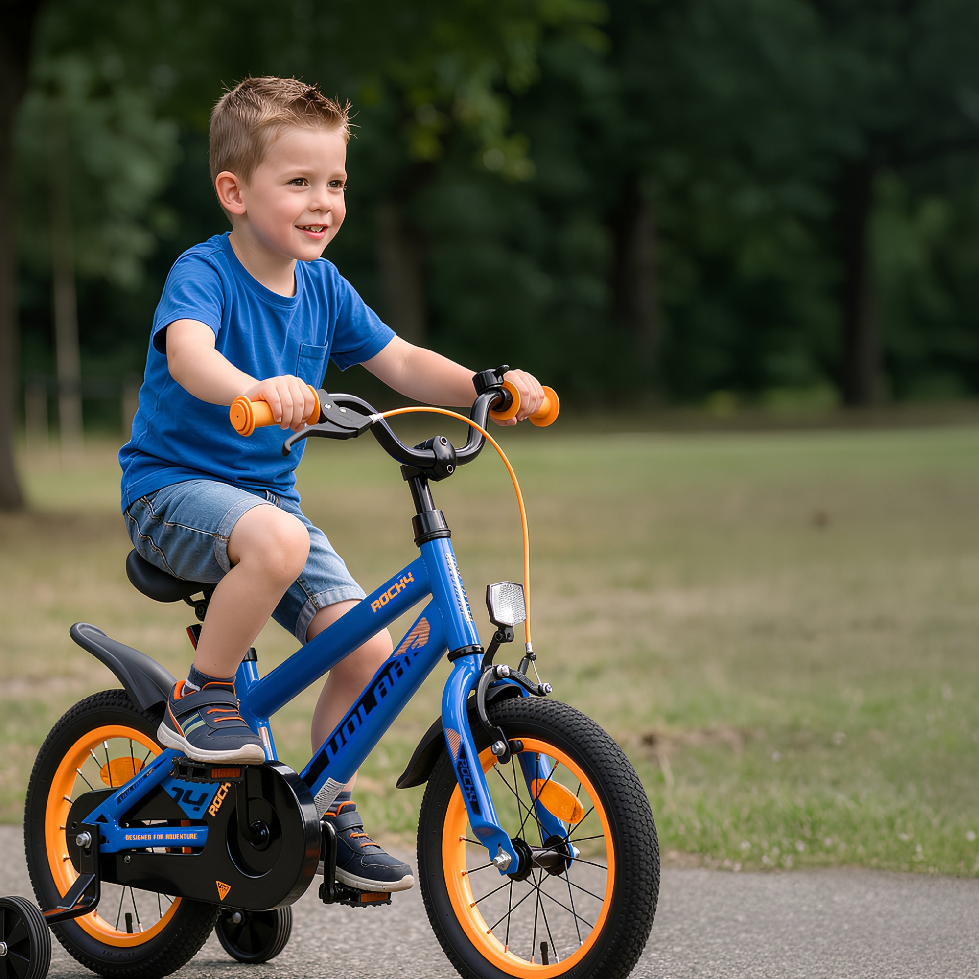 Volare Rocky Kinderfiets - Jongens - 14 inch - Blauw - Afbeelding 2